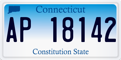CT license plate AP18142