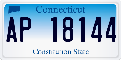 CT license plate AP18144