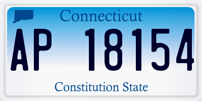 CT license plate AP18154