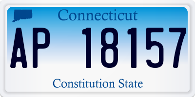 CT license plate AP18157
