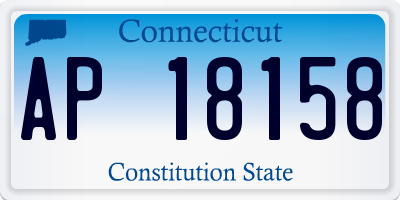 CT license plate AP18158