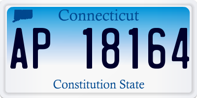 CT license plate AP18164