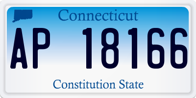 CT license plate AP18166