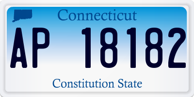 CT license plate AP18182