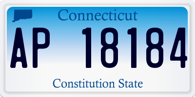 CT license plate AP18184