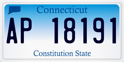 CT license plate AP18191