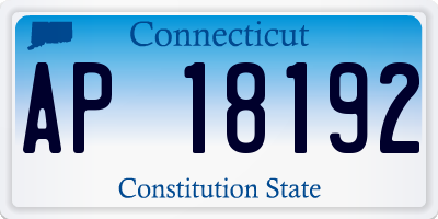 CT license plate AP18192