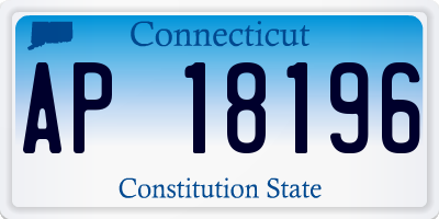 CT license plate AP18196