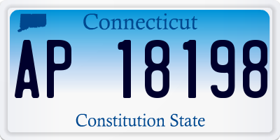CT license plate AP18198