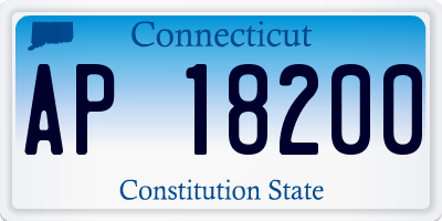 CT license plate AP18200