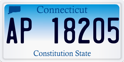 CT license plate AP18205