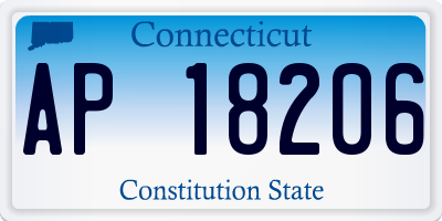CT license plate AP18206