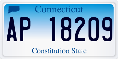 CT license plate AP18209