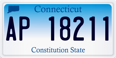 CT license plate AP18211