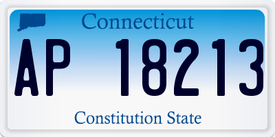 CT license plate AP18213
