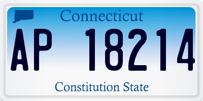 CT license plate AP18214