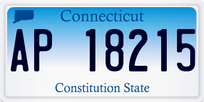 CT license plate AP18215