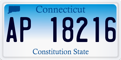 CT license plate AP18216