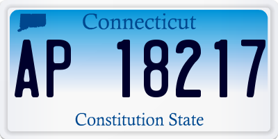 CT license plate AP18217