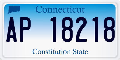 CT license plate AP18218