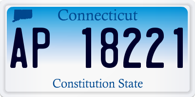 CT license plate AP18221