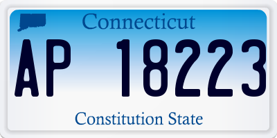 CT license plate AP18223
