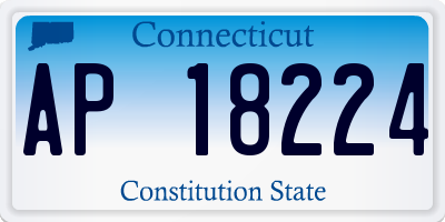 CT license plate AP18224
