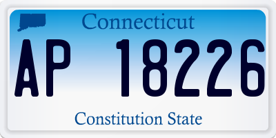 CT license plate AP18226