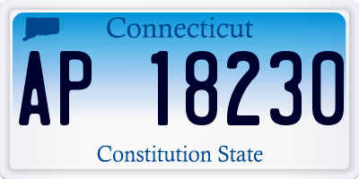 CT license plate AP18230