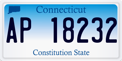 CT license plate AP18232
