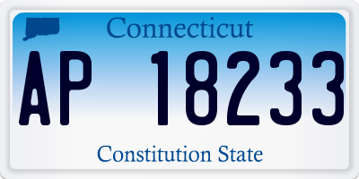 CT license plate AP18233