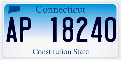 CT license plate AP18240