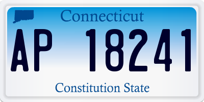 CT license plate AP18241