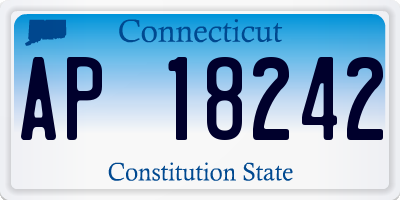 CT license plate AP18242