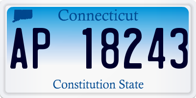 CT license plate AP18243
