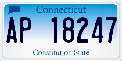 CT license plate AP18247