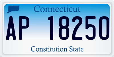 CT license plate AP18250
