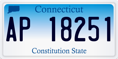 CT license plate AP18251