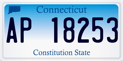 CT license plate AP18253