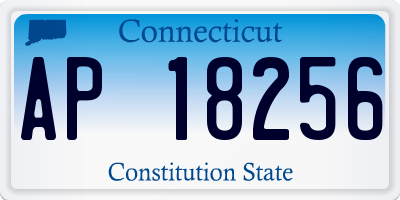 CT license plate AP18256
