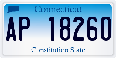 CT license plate AP18260