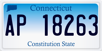 CT license plate AP18263