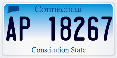 CT license plate AP18267