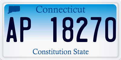 CT license plate AP18270