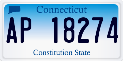 CT license plate AP18274