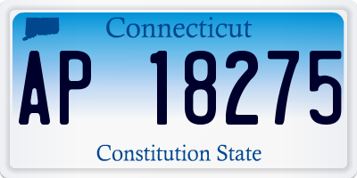 CT license plate AP18275