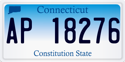 CT license plate AP18276