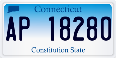 CT license plate AP18280