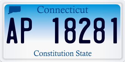 CT license plate AP18281