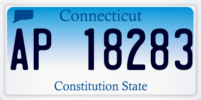 CT license plate AP18283